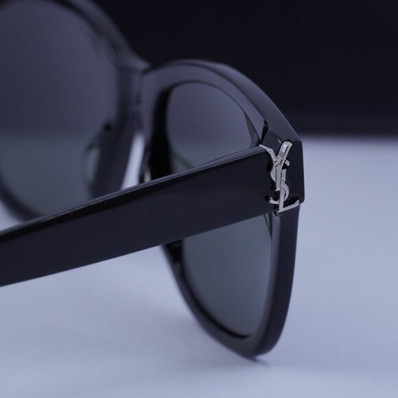 Saint Laurent SLM68 001 Square Sunglasses – Black/Grey - Picture 9 of 10